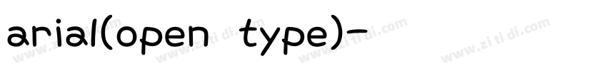arial(open type)字体转换